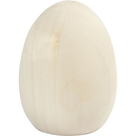 Ei aus Holz, 10,3  x 8 cm, Pappel, 1 Stück
