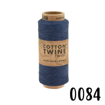 Baumwollkordel Twine, 100 Meter, dunkle Jeans, 1mm