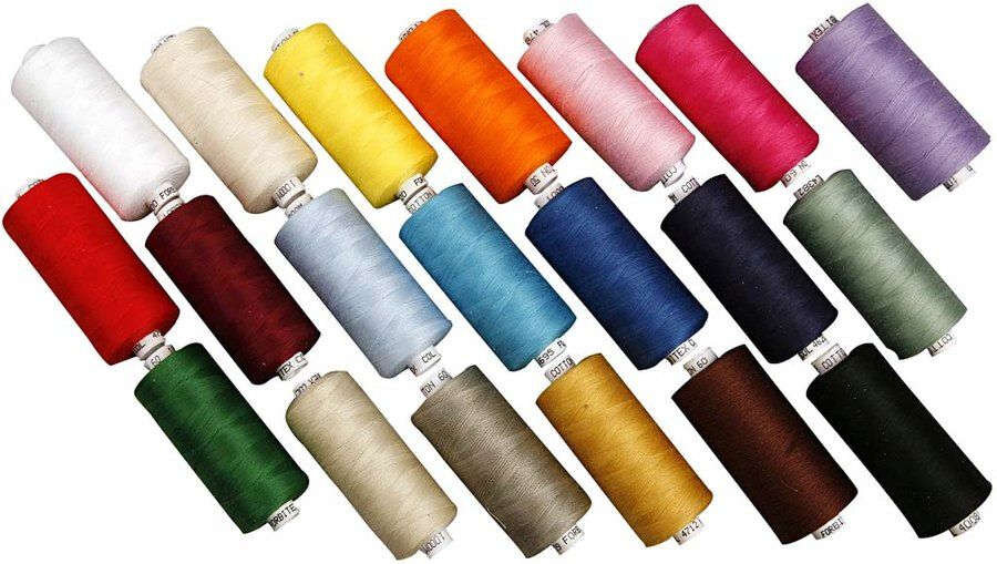 ACKERMANN® Jeans Nähgarnset Farben Mix Stärke 80, 6x 150m, Jeansgarn