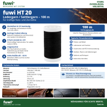 fuwi HT 20 Ledergarn / Sattlergarn 0,50 mm – High Tenacity – 100 m