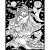 Ausmalbild, Samtbild - Manga Prinzessin, 47 x 35 cm