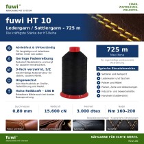 fuwi HT 10 Ledergarn / Sattlergarn 0,80 mm – High...