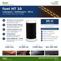 fuwi HT 10 Ledergarn / Sattlergarn 0,80 mm – High...