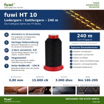 fuwi HT 10 Ledergarn / Sattlergarn 0,80 mm – High...