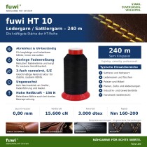 fuwi HT 10 Ledergarn / Sattlergarn 0,80 mm – High...