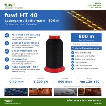 fuwi HT 40 Ledergarn / Sattlergarn 0,40 mm – High...