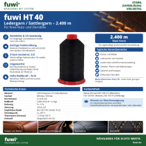 fuwi HT 40 Ledergarn / Sattlergarn 0,35 mm – High Tenacity – 2.400 m