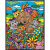 Samtbild Hund und Katze, zum Ausmalen 47 x 35 cm